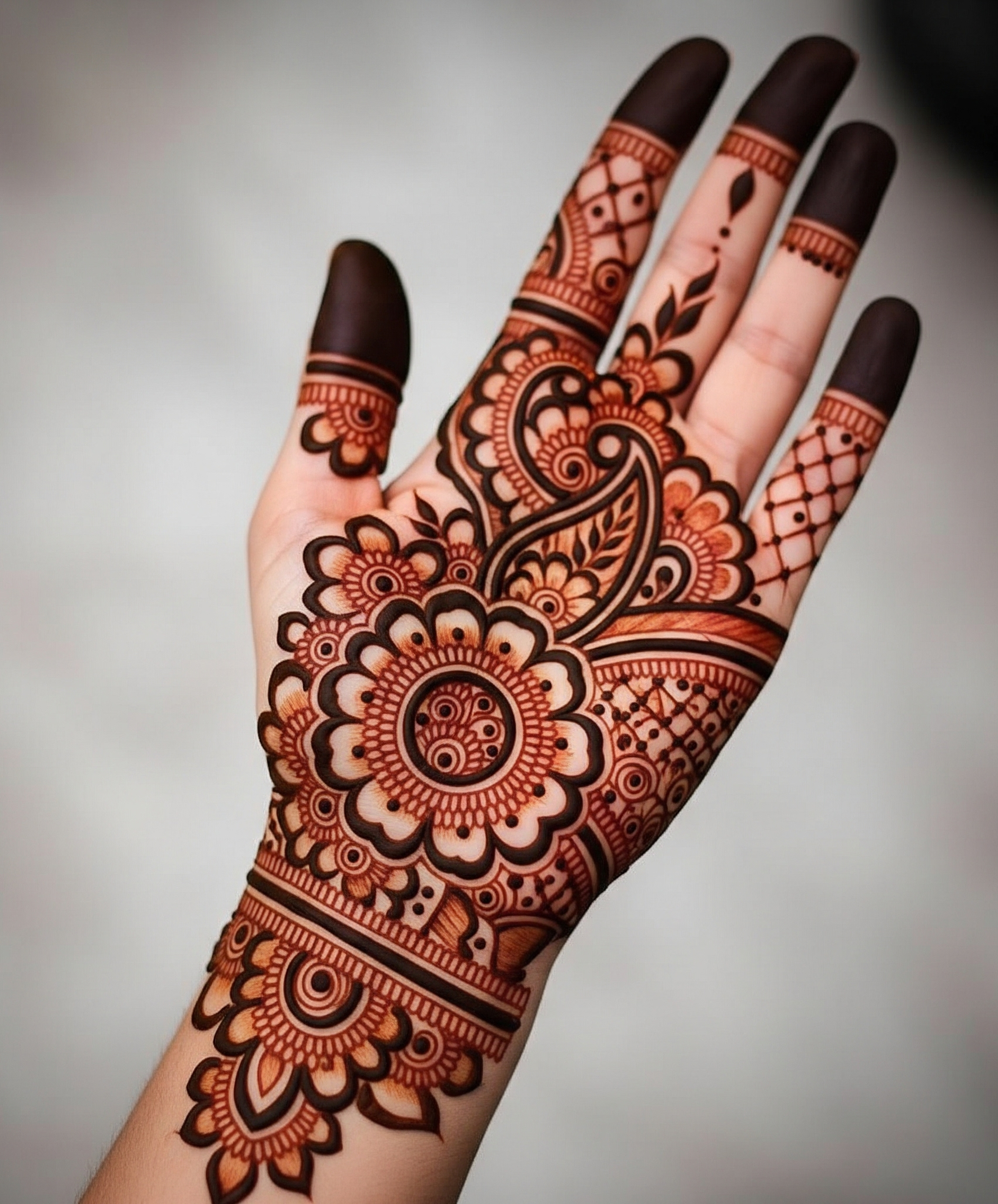 Front Hand Simple Mehndi Design